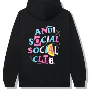 NWT Anti social social club- Moody Moodboard black hoodie